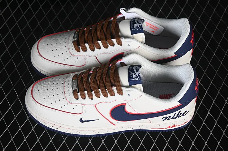 All Categories Nk Air Force 1 Air Force Series Nk Air Force 1 Low Air Force Low Nike Air Force 1'07 Low Milk White Blue Red Spot Air Force One Low Casual Sneakers NH0601-545